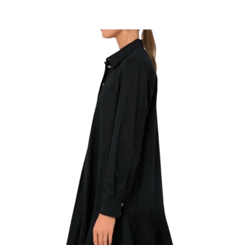 NWOT Tuckernuck Small Women's Black
Callahan Dress Ruffle Hem Swing Oversized - Picture 4 of 13